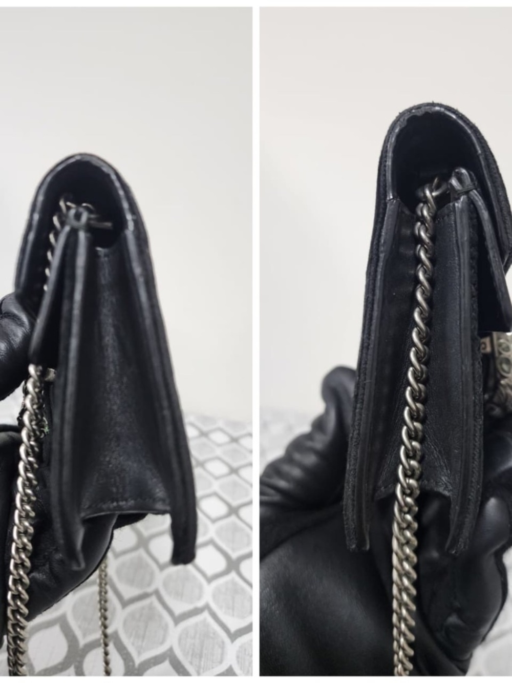 Authentic Gucci Velvet Super Mini Dionysus Crossbody Bag Black - Picture 7 of 12